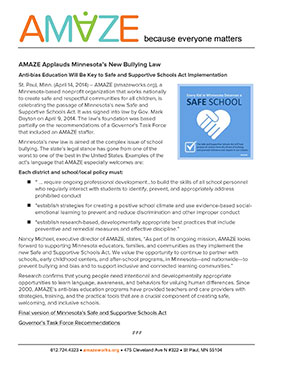 AMAZE digital news release